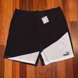 nwt PUMA Black/White Puma Power Colorblock Athletic Shorts ~ Men's Size XXL